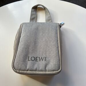 Loewe JAL Japan Air First Class Amenity Travel Bag Only, 8" x 6" Beige